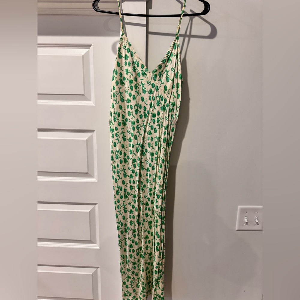 Zara Green and Cream Floral Dress